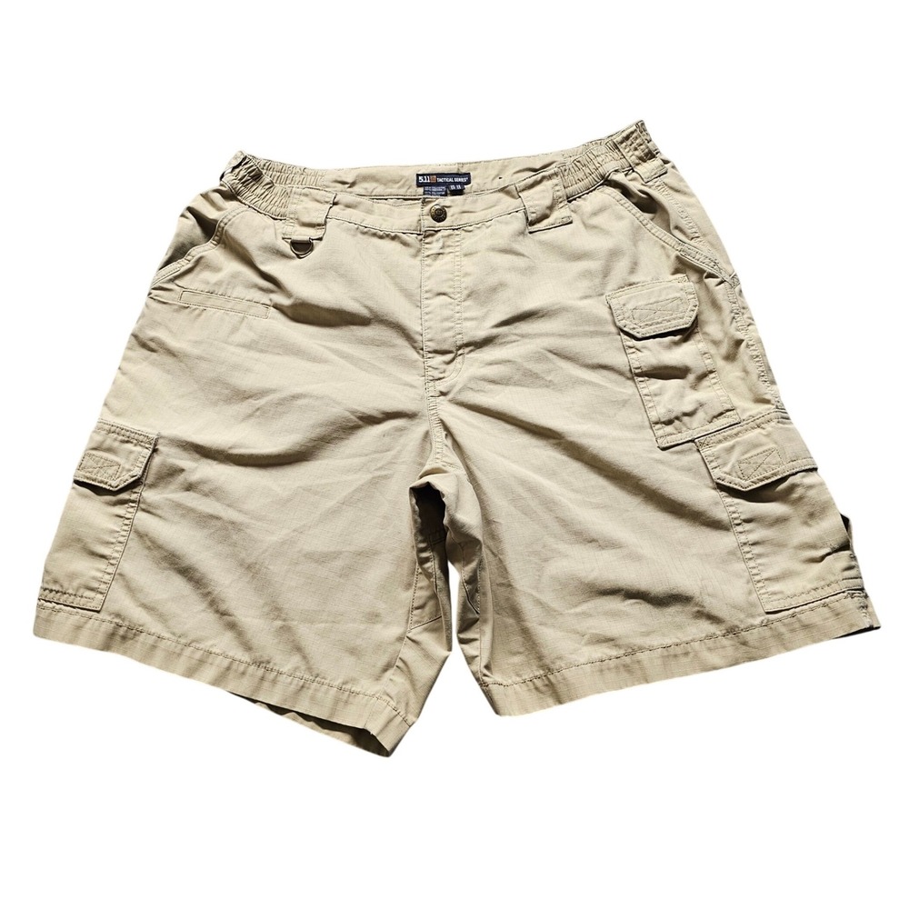 5.11 Tactical Series Cargo Shorts Mens 36 Khaki Ripstop Utility Hiking 5329